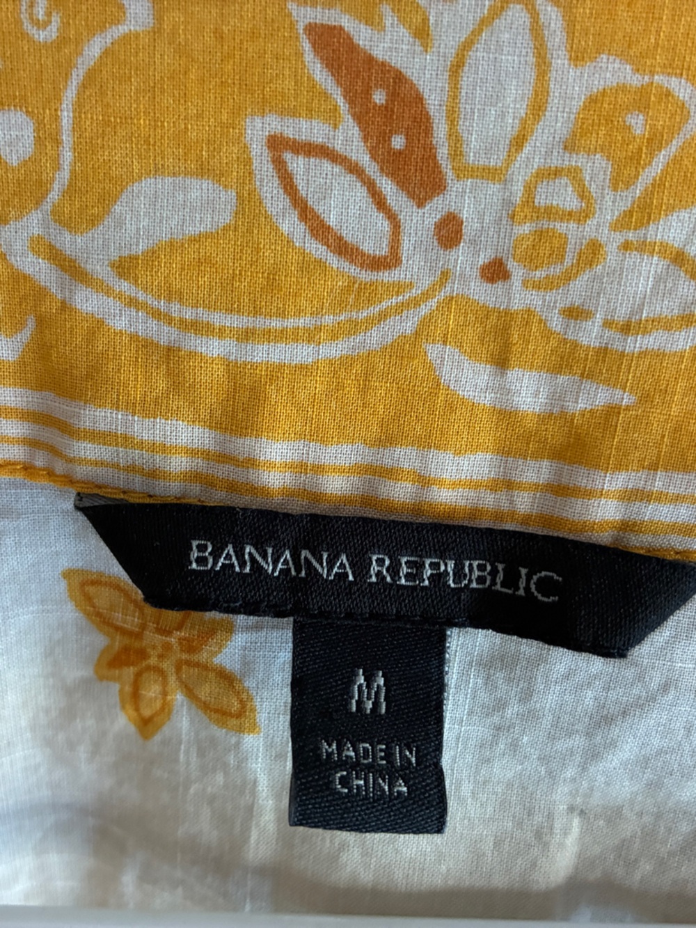Banana Republic Wrap Blouse with Orange Butterfly Print - Picture 2 of 5